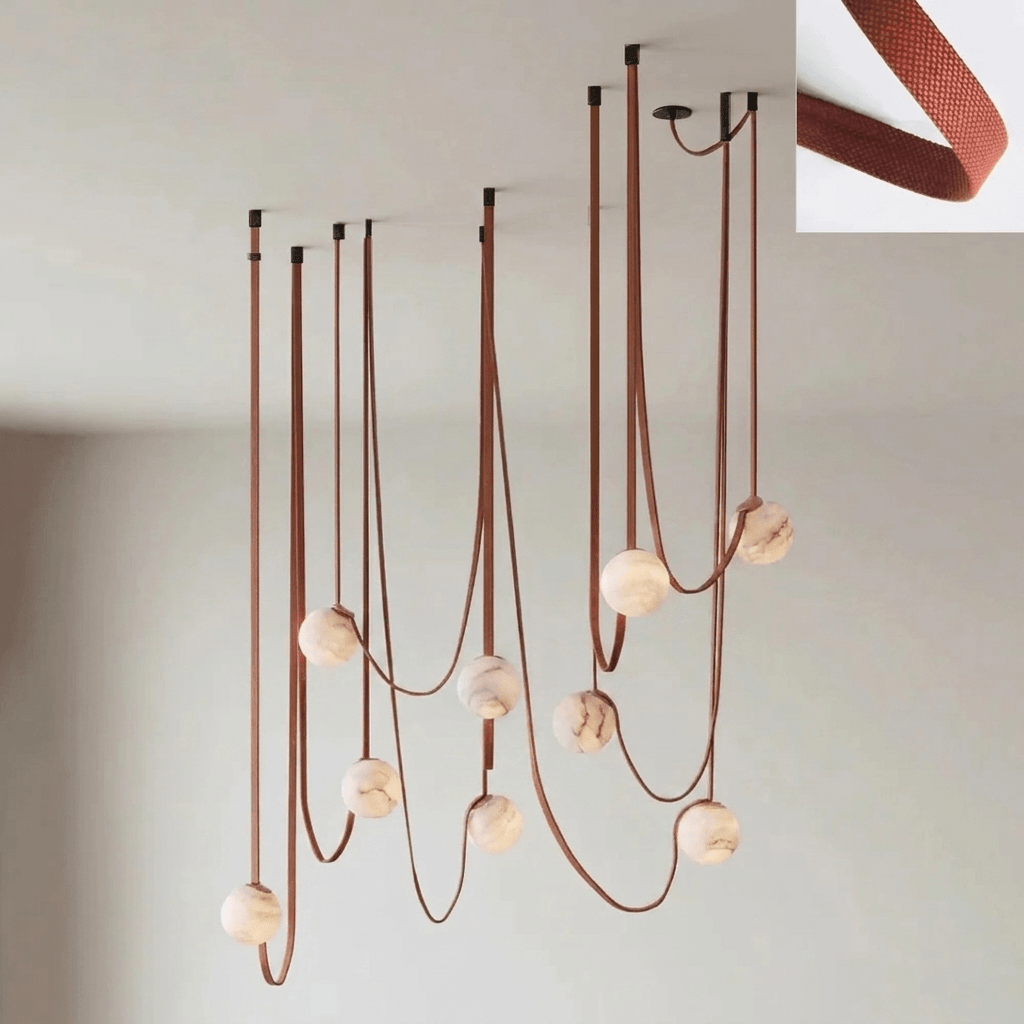 Multiple Belt Alabaster Pendant Light - Vakkerlight