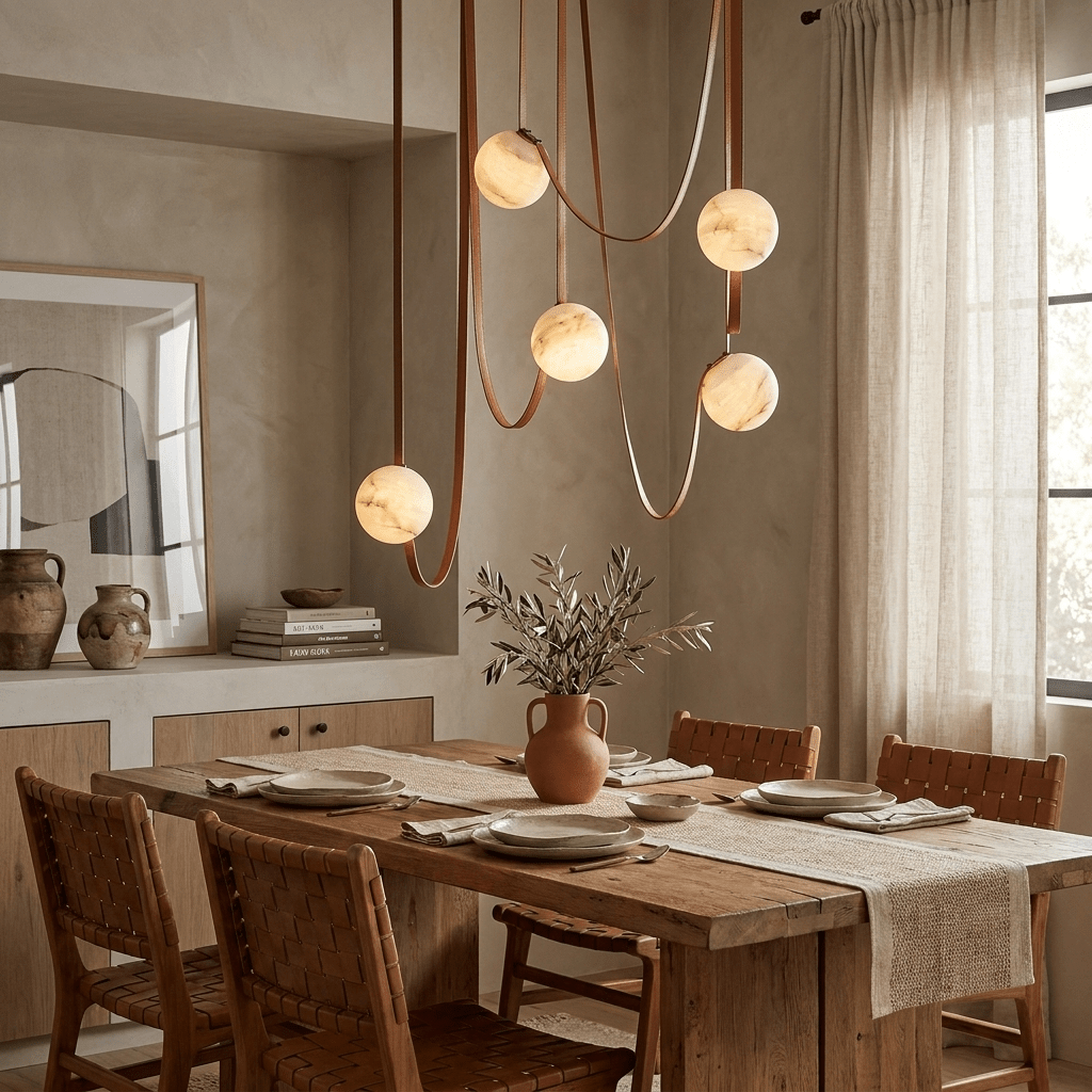Multiple Belt Alabaster Pendant Light - Vakkerlight
