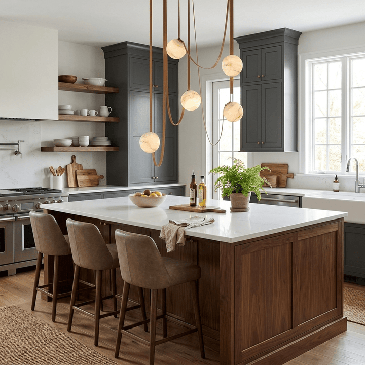 Multiple Belt Alabaster Pendant Light - Vakkerlight
