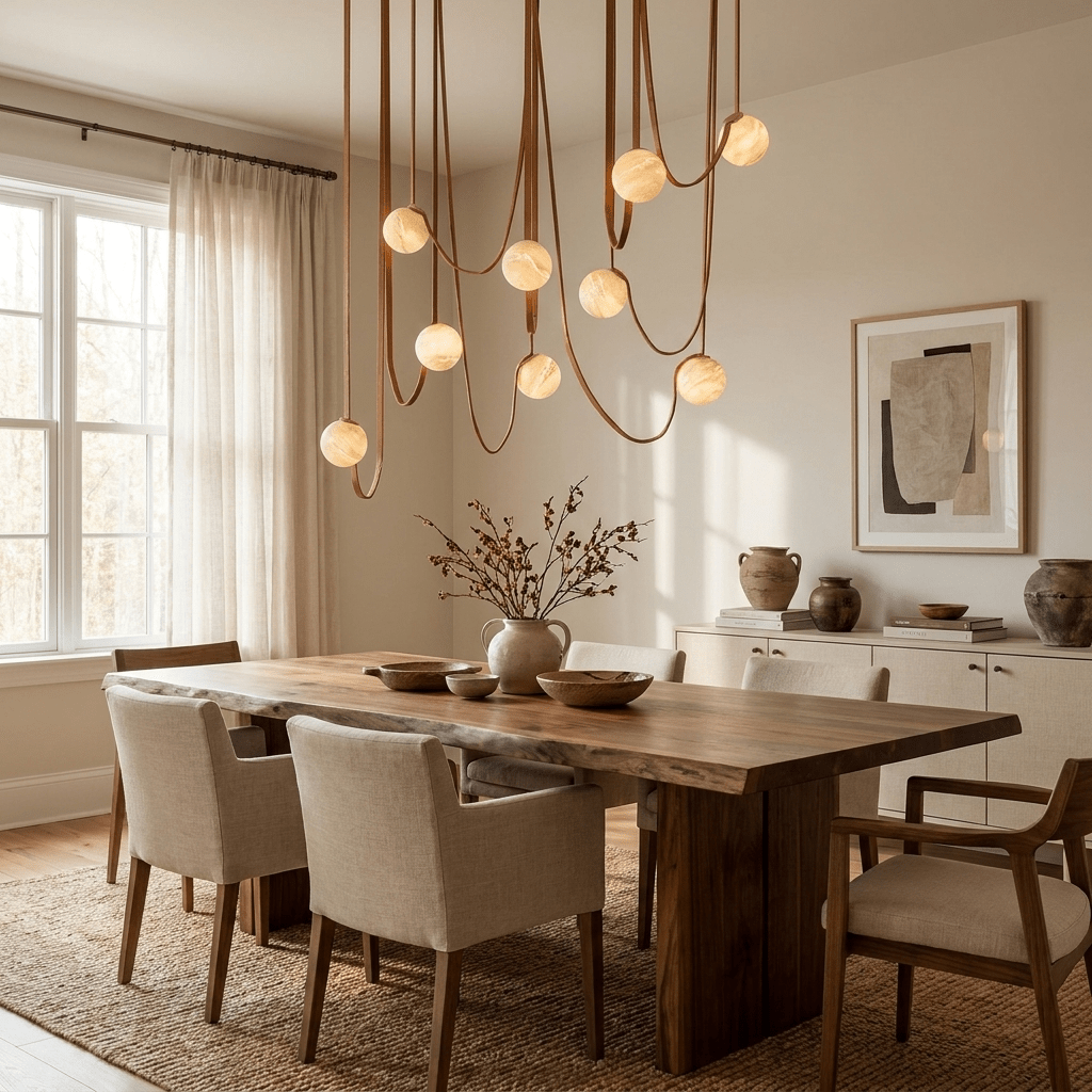 Multiple Belt Alabaster Pendant Light - Vakkerlight