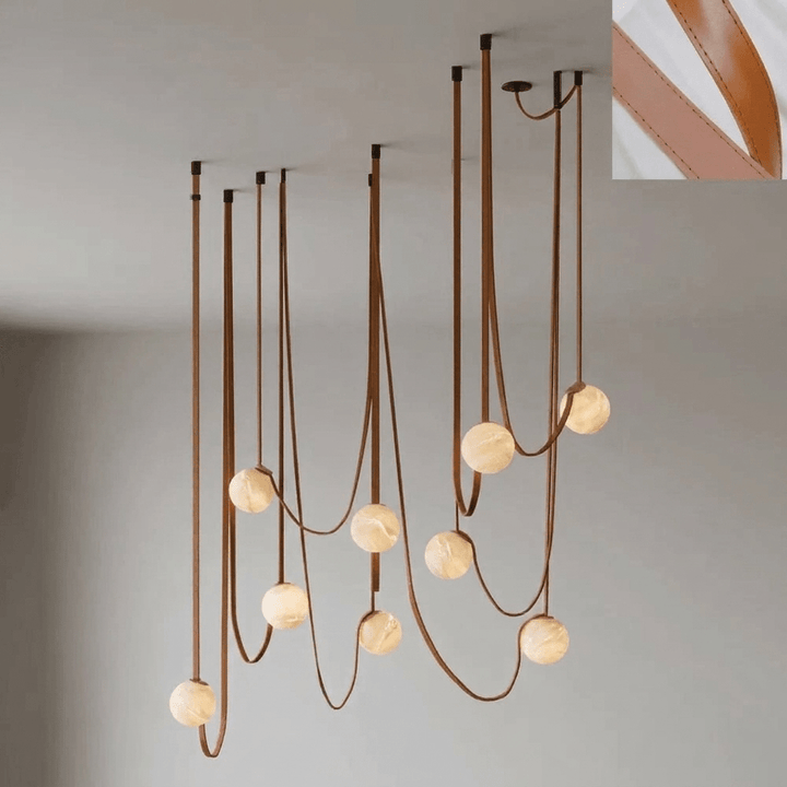 Multiple Belt Alabaster Pendant Light - Vakkerlight