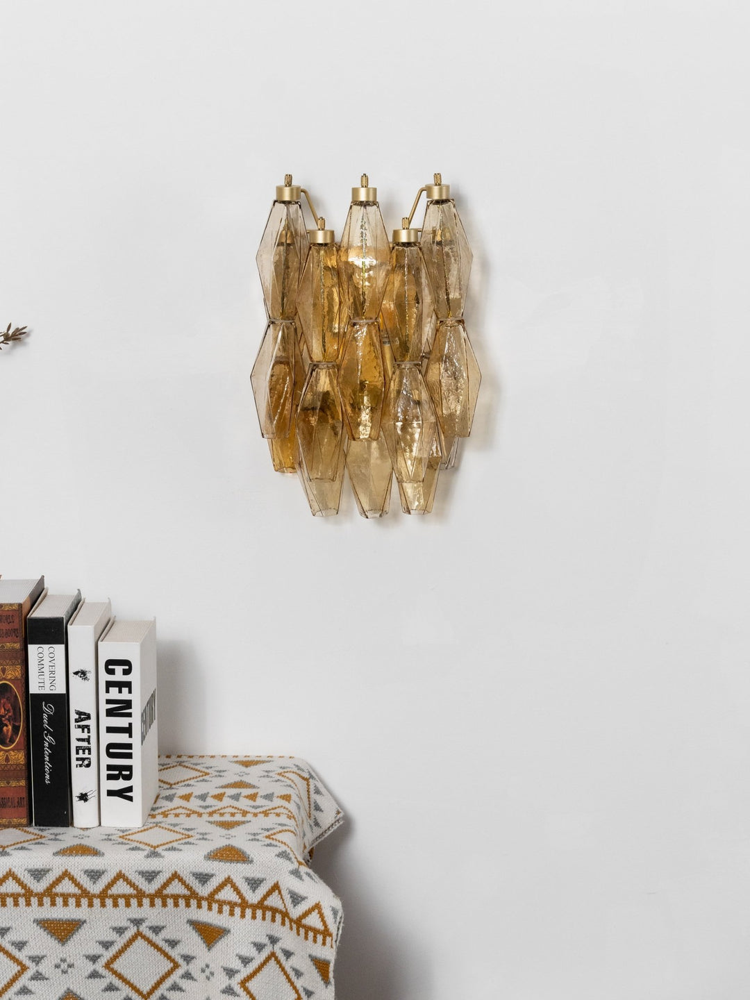 Rhombus Amber Glass Wall Lamp - Vakkerlight