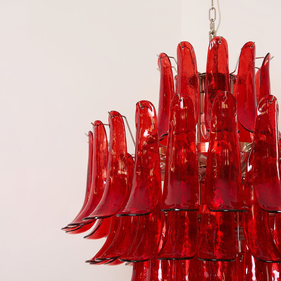 Murano Crimson Cascade Chandelier - Vakkerlight