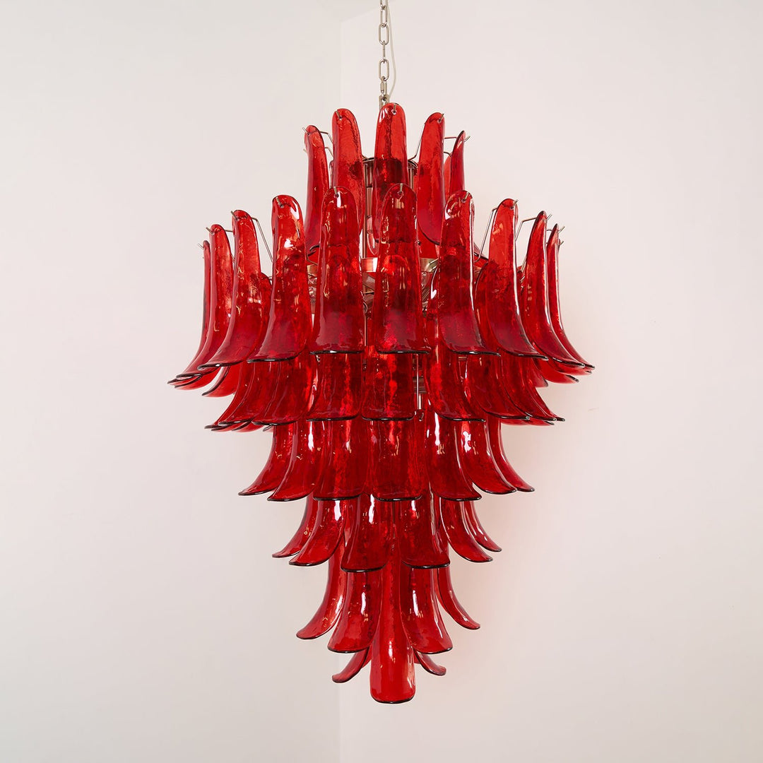 Murano Crimson Cascade Chandelier - Vakkerlight