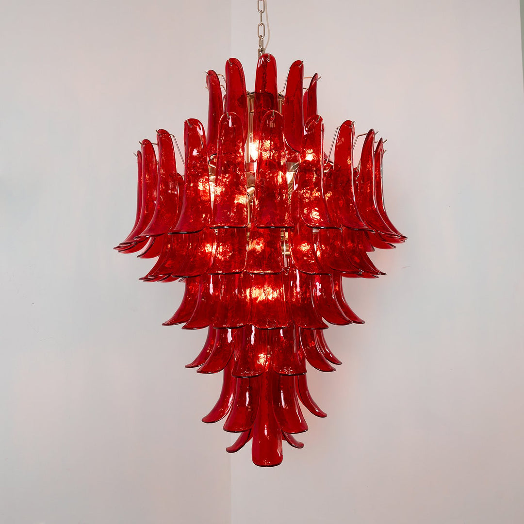 Murano Crimson Cascade Chandelier - Vakkerlight