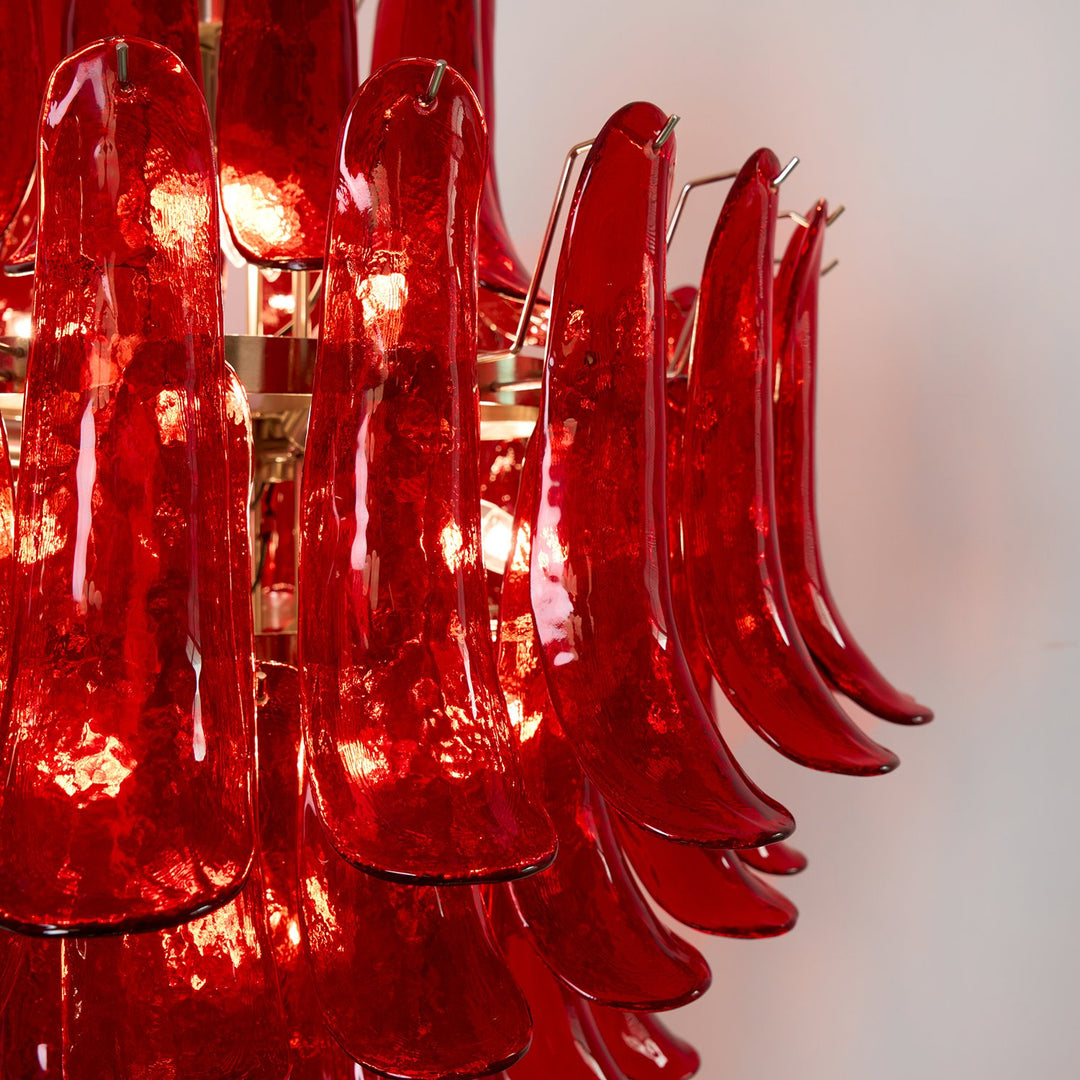 Murano Crimson Cascade Chandelier - Vakkerlight