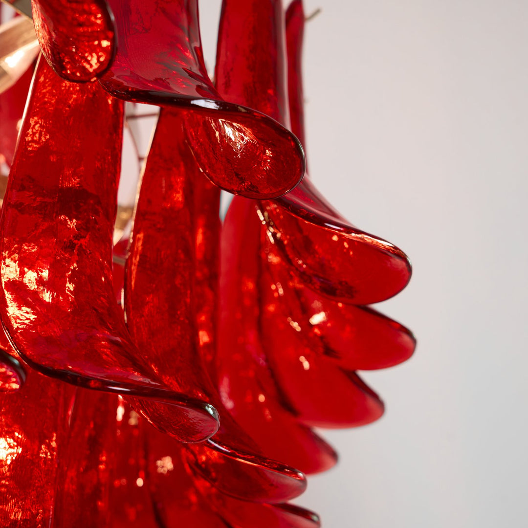 Murano Crimson Cascade Chandelier - Vakkerlight