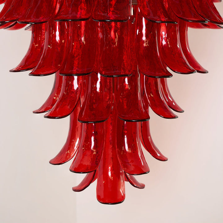 Murano Crimson Cascade Chandelier - Vakkerlight