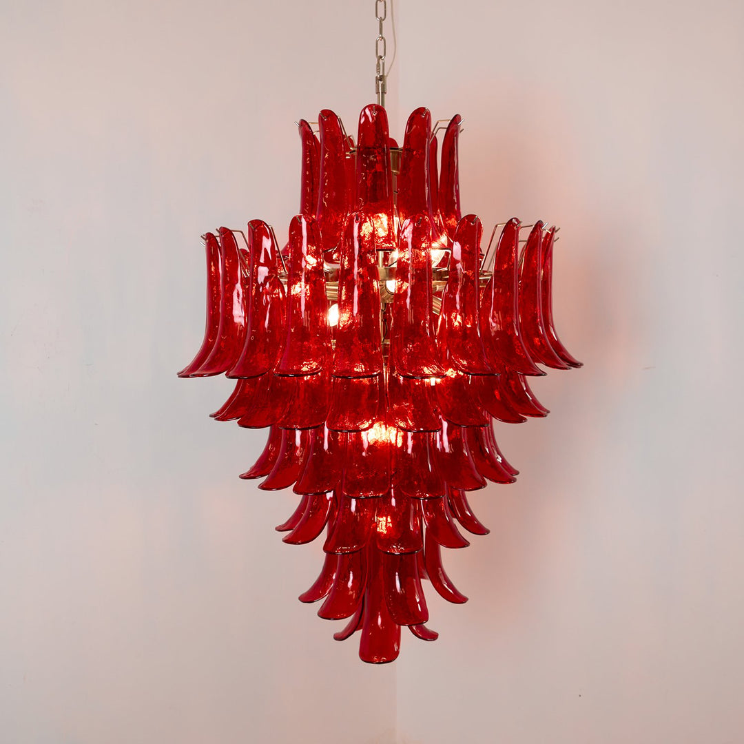 Murano Crimson Cascade Chandelier - Vakkerlight