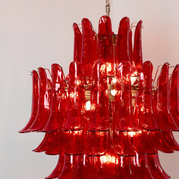 Murano Crimson Cascade Chandelier - Vakkerlight