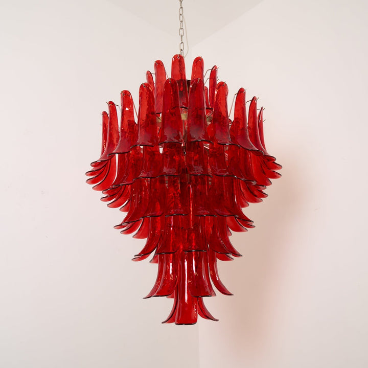 Murano Crimson Cascade Chandelier - Vakkerlight