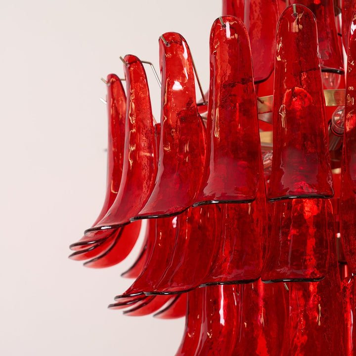 Murano Crimson Cascade Chandelier - Vakkerlight