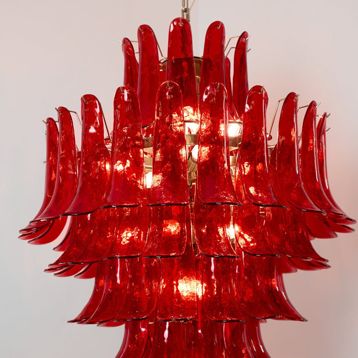 Murano Crimson Cascade Chandelier - Vakkerlight