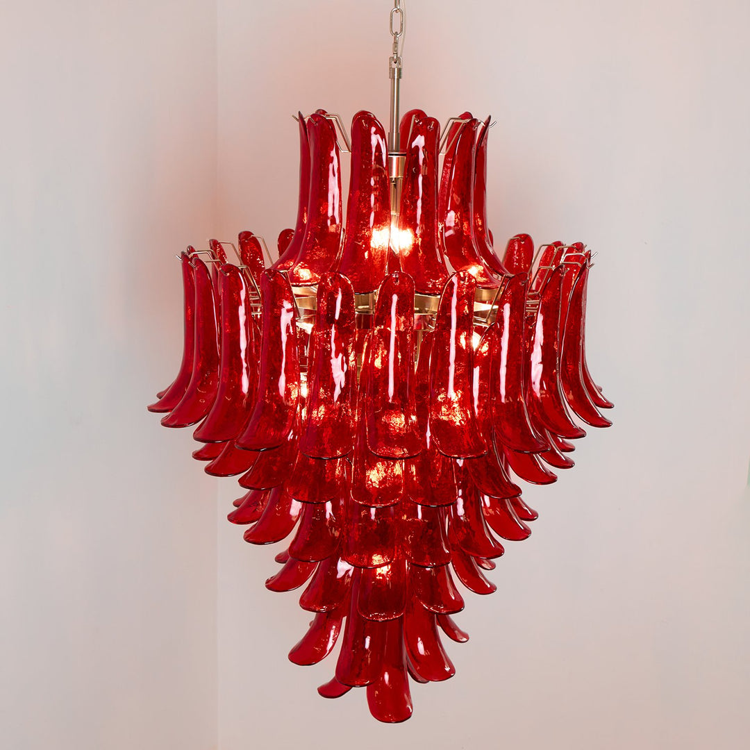 Murano Crimson Cascade Chandelier - Vakkerlight