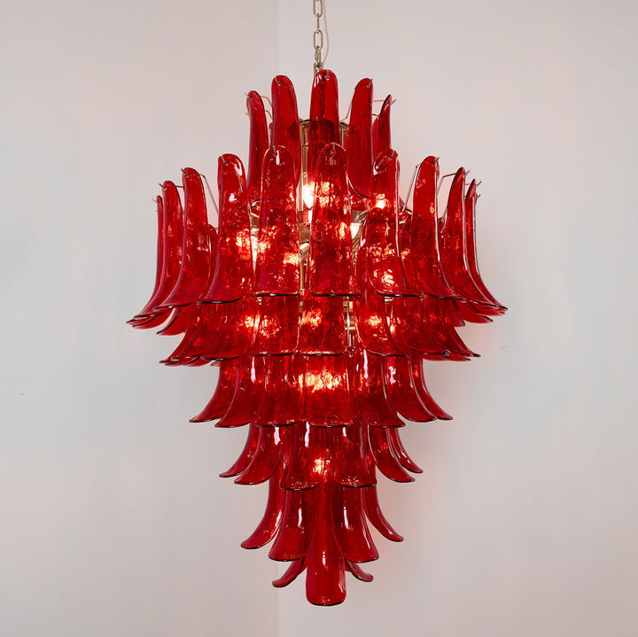 Murano Crimson Cascade Chandelier - Vakkerlight