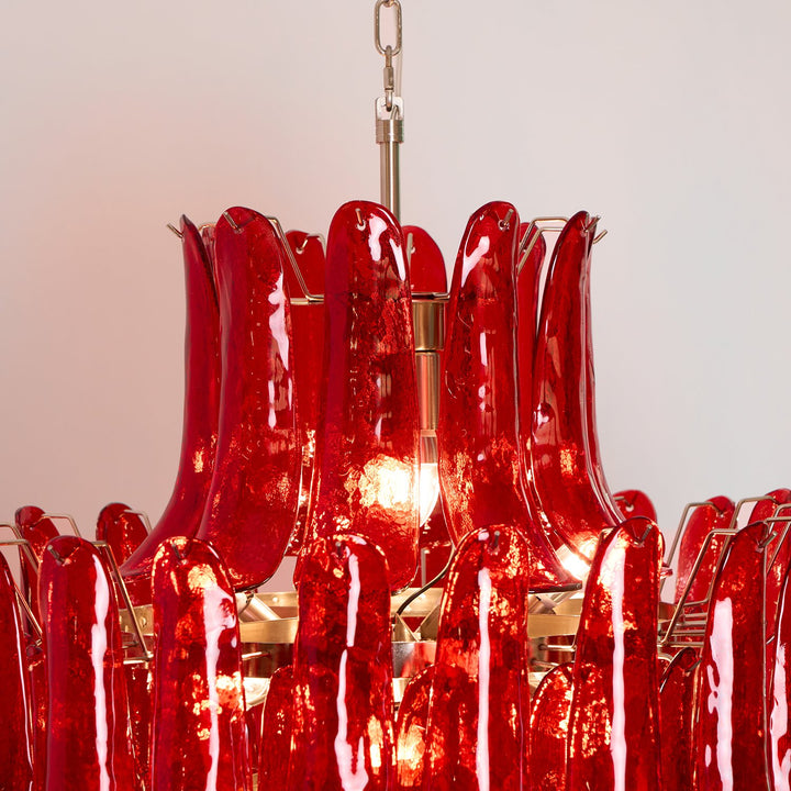 Murano Crimson Cascade Chandelier - Vakkerlight