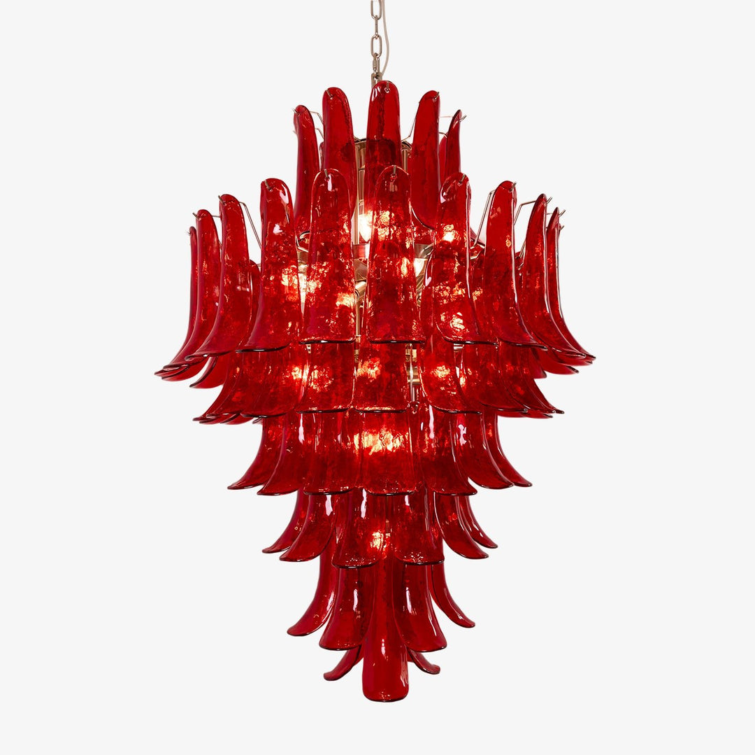 Murano Crimson Cascade Chandelier - Vakkerlight