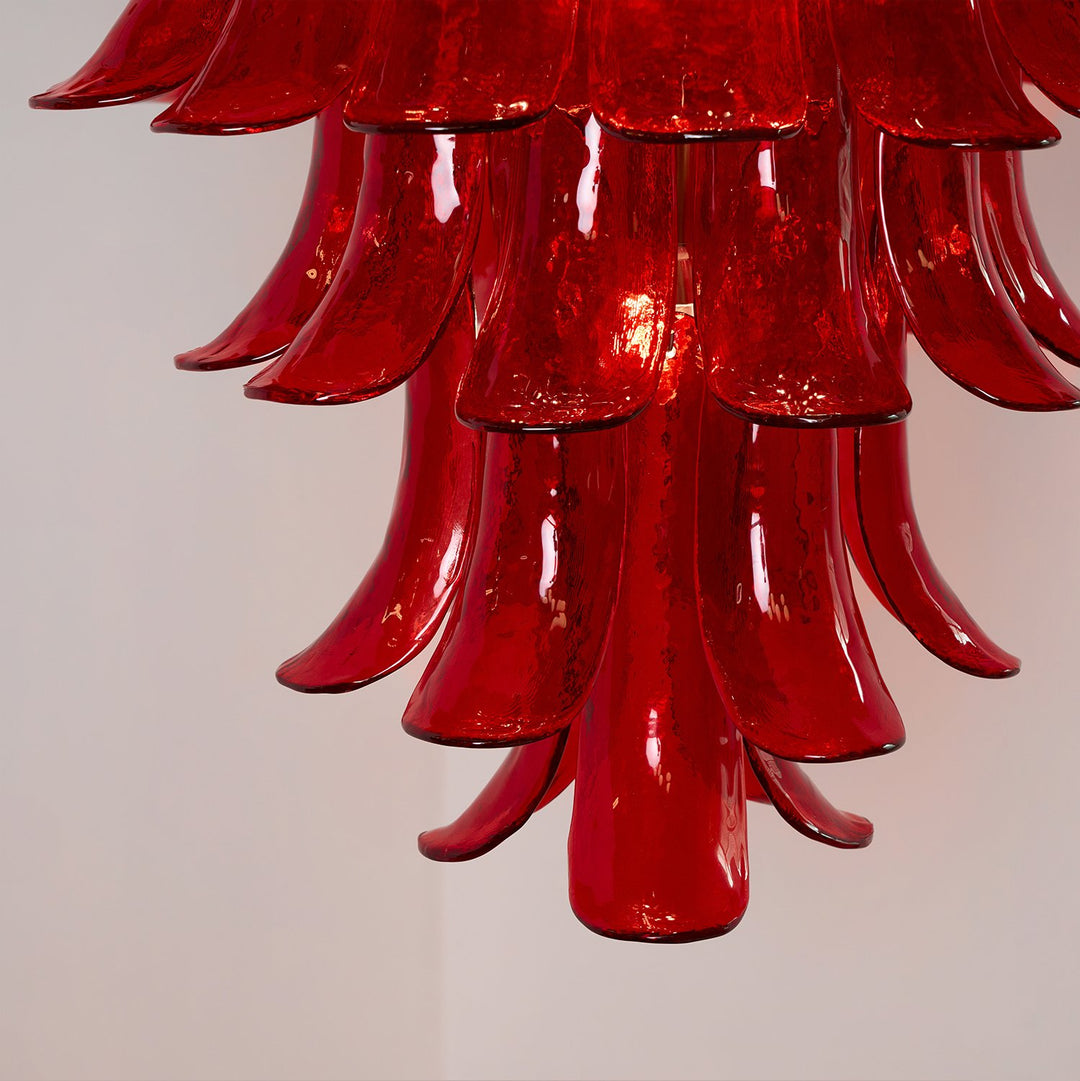 Murano Crimson Cascade Chandelier - Vakkerlight