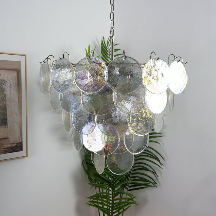 Murano Disc Iridescent Chandelier - Vakkerlight