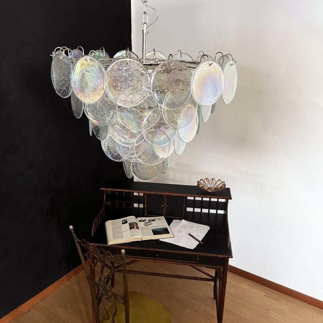 Murano Disc Iridescent Chandelier - Vakkerlight