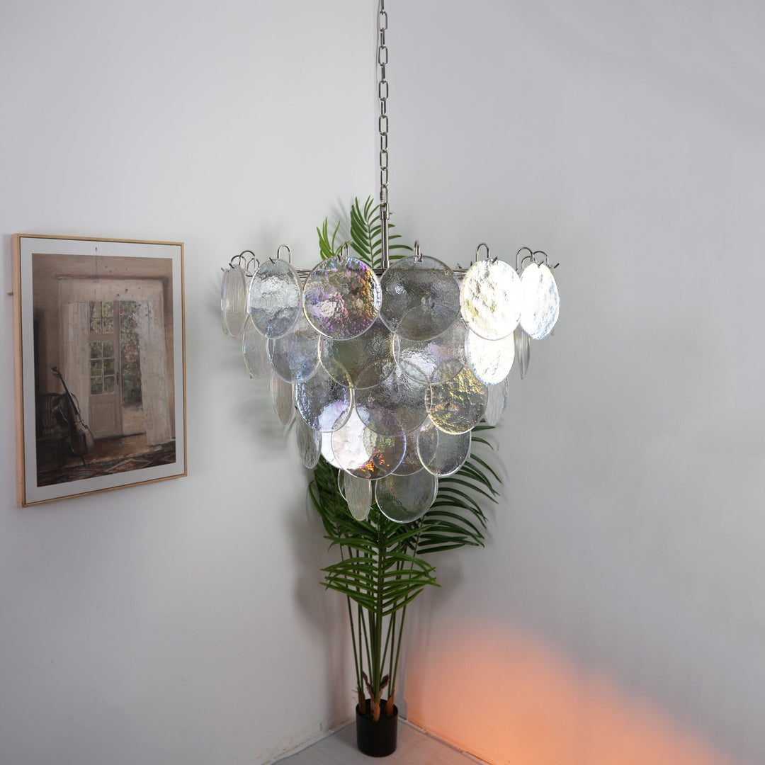 Murano Disc Iridescent Chandelier - Vakkerlight