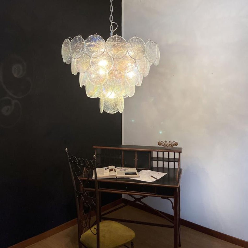 Murano Disc Iridescent Chandelier - Vakkerlight