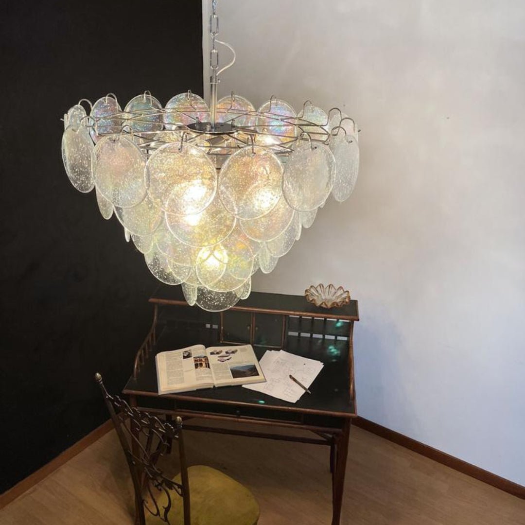 Murano Disc Iridescent Chandelier - Vakkerlight