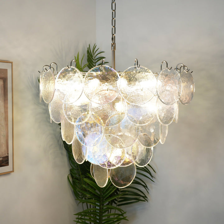 Murano Disc Iridescent Chandelier - Vakkerlight