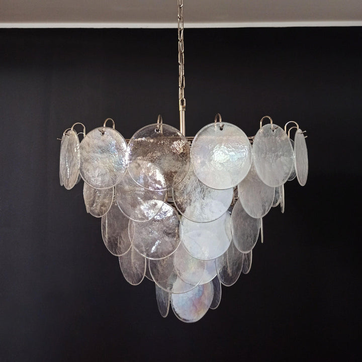 Murano Disc Iridescent Chandelier