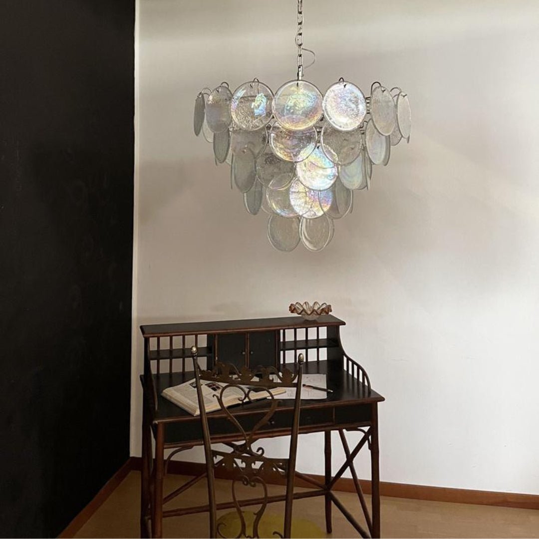 Murano Disc Iridescent Chandelier - Vakkerlight