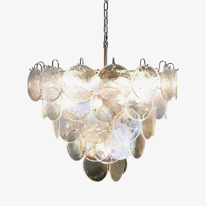 Murano Disc Iridescent Chandelier - Vakkerlight