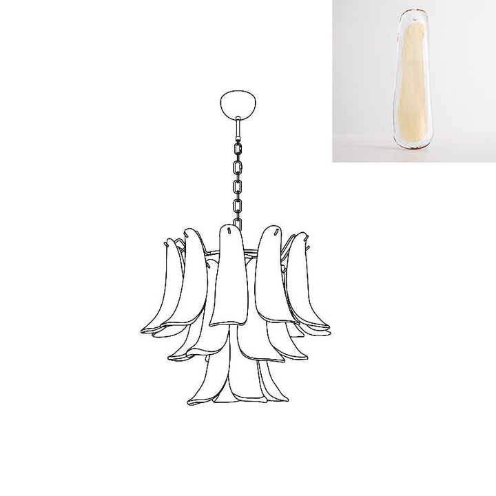 Murano Glass Petals Chandelier - Vakkerlight