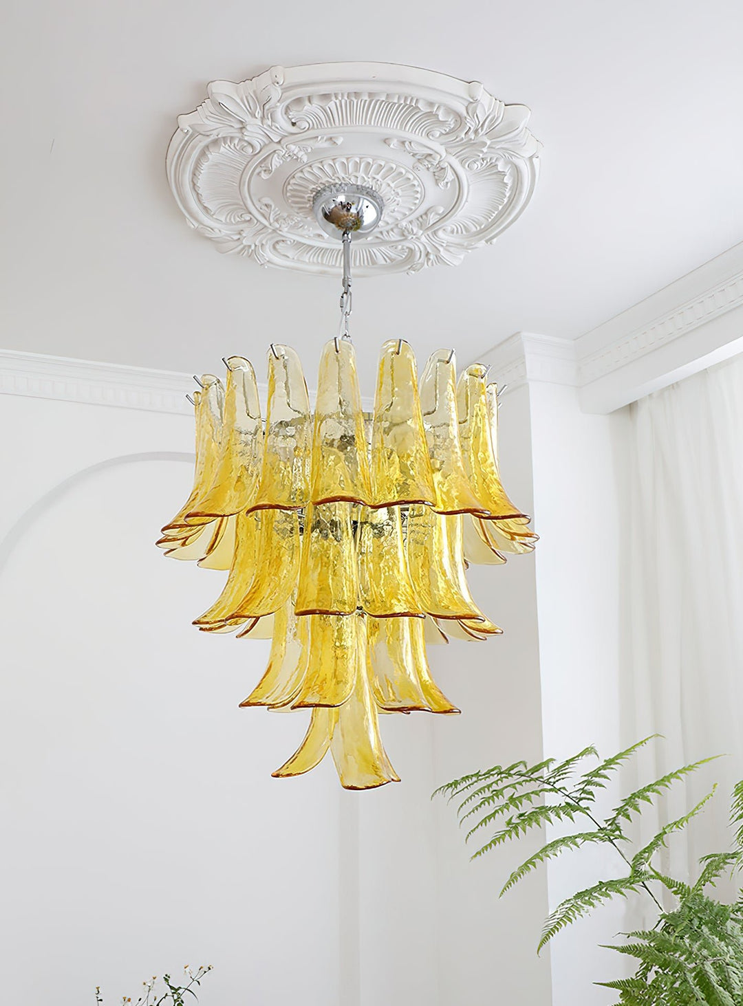Murano Glass Petals Chandelier - Vakkerlight