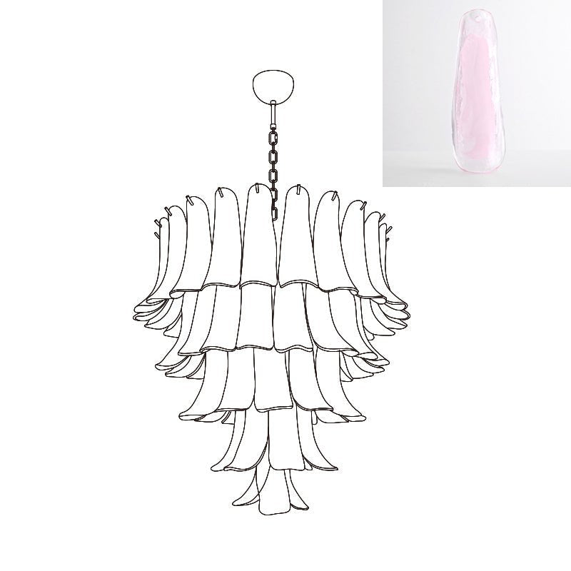 Murano Glass Petals Chandelier - Vakkerlight