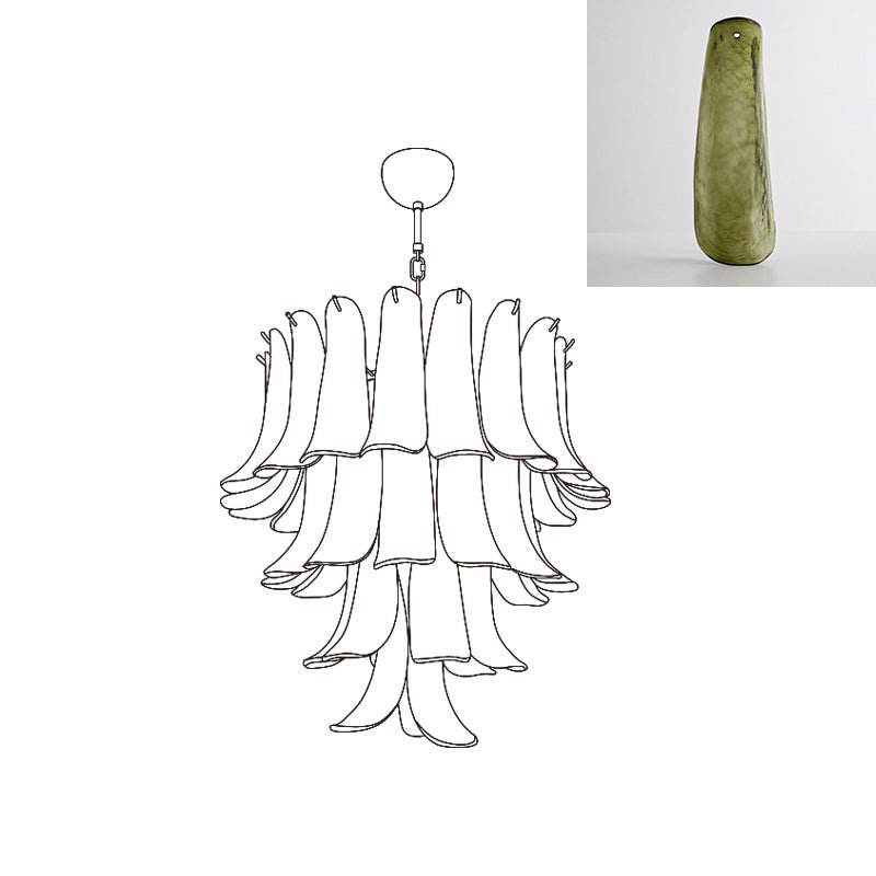 Murano Glass Petals Chandelier - Vakkerlight