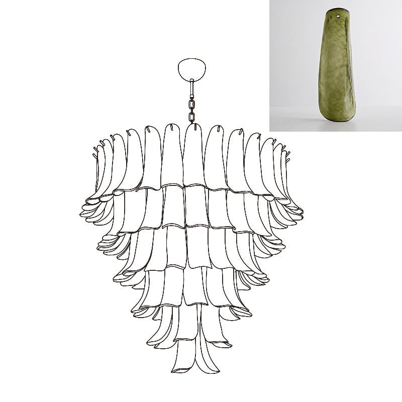 Murano Glass Petals Chandelier - Vakkerlight