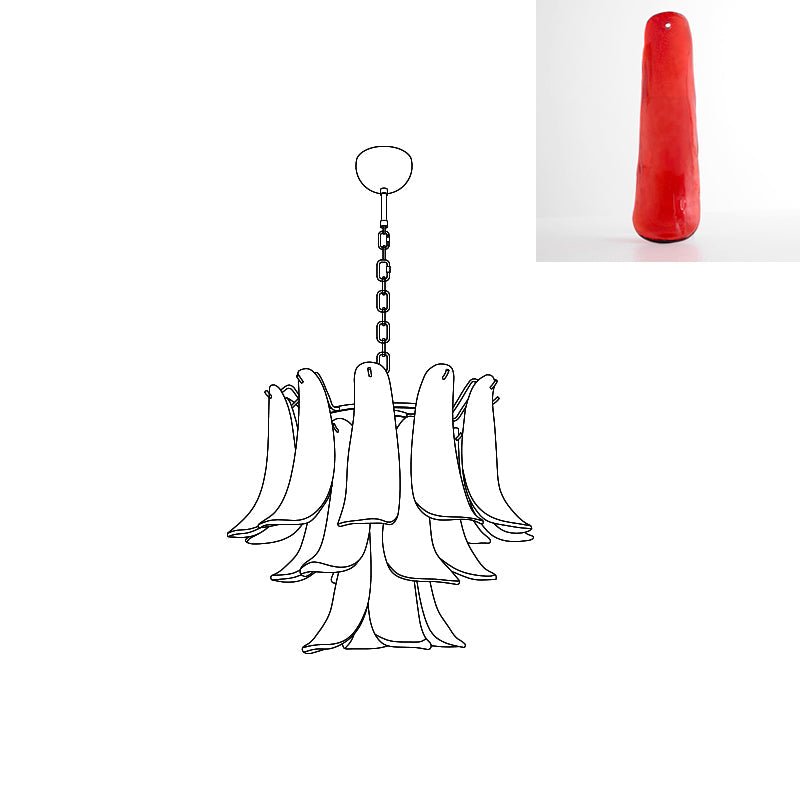 Murano Glass Petals Chandelier - Vakkerlight
