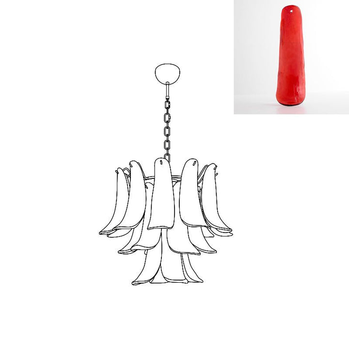 Murano Glass Petals Chandelier - Vakkerlight