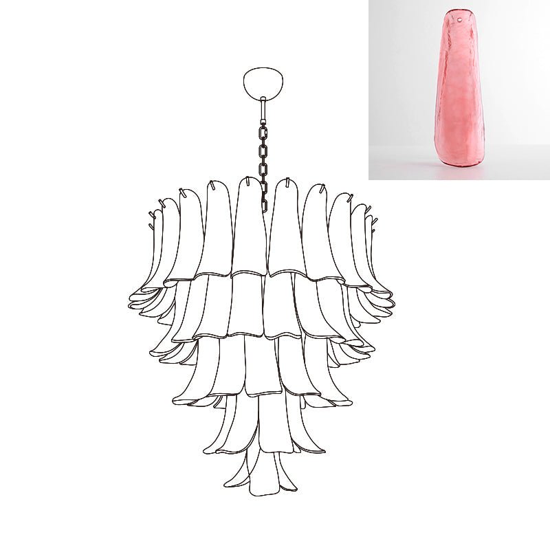 Murano Glass Petals Chandelier - Vakkerlight