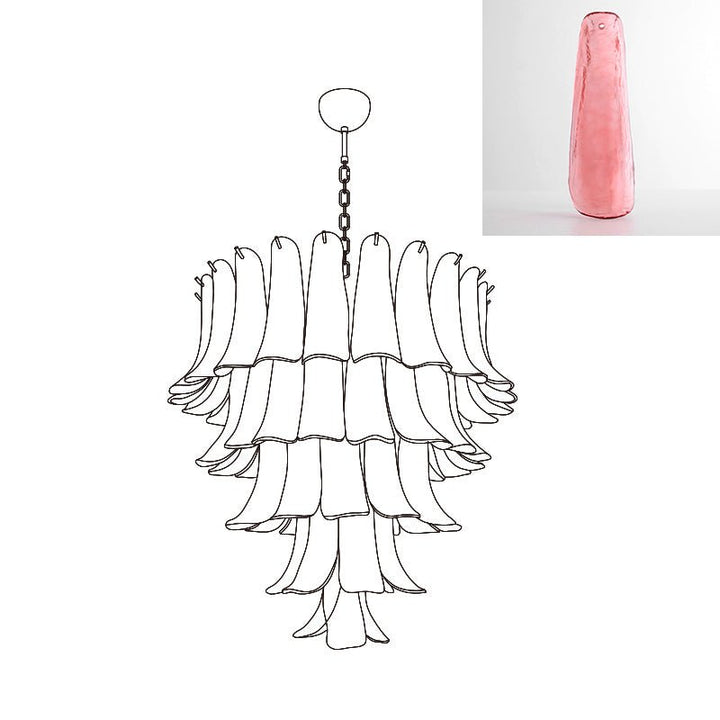 Murano Glass Petals Chandelier - Vakkerlight