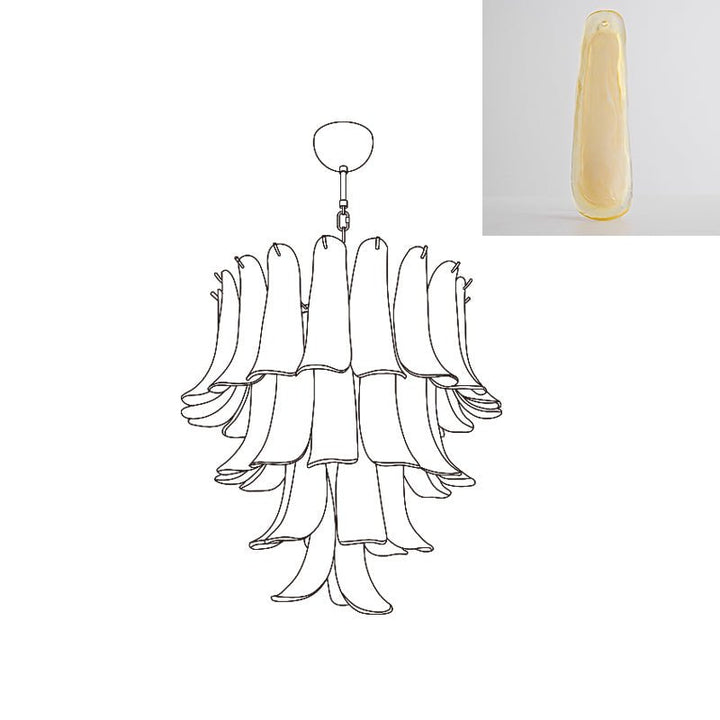 Murano Glass Petals Chandelier - Vakkerlight