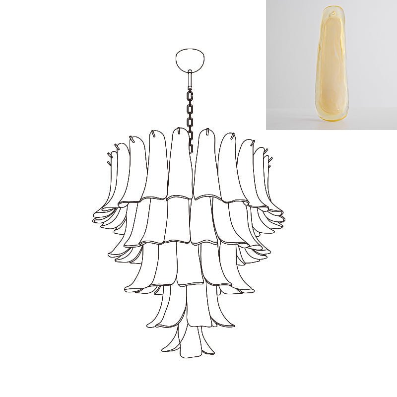 Murano Glass Petals Chandelier - Vakkerlight