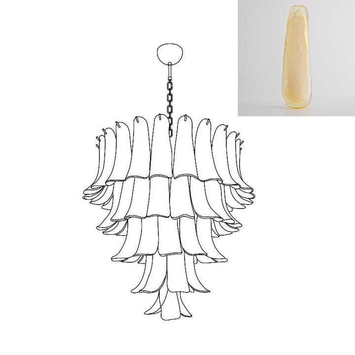 Murano Glass Petals Chandelier - Vakkerlight