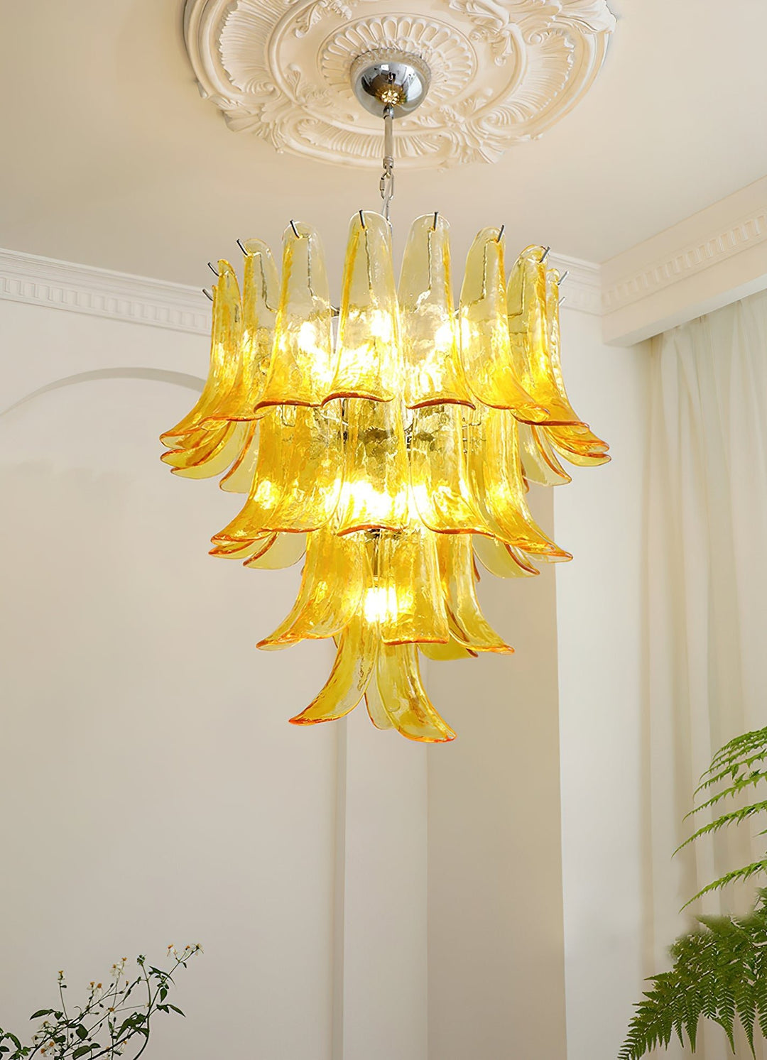 Murano Glass Petals Chandelier - Vakkerlight