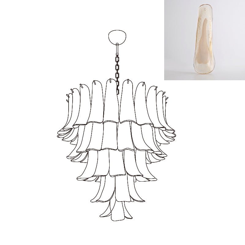 Murano Glass Petals Chandelier - Vakkerlight
