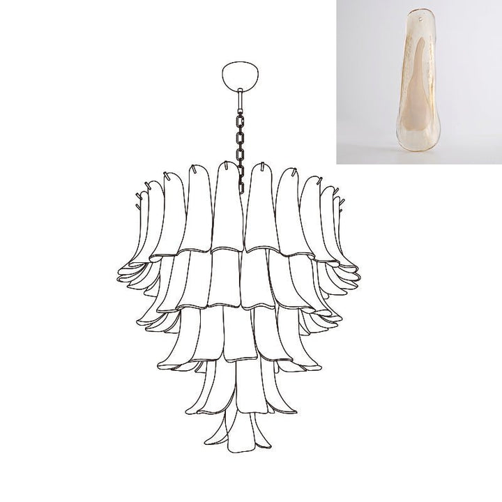 Murano Glass Petals Chandelier - Vakkerlight