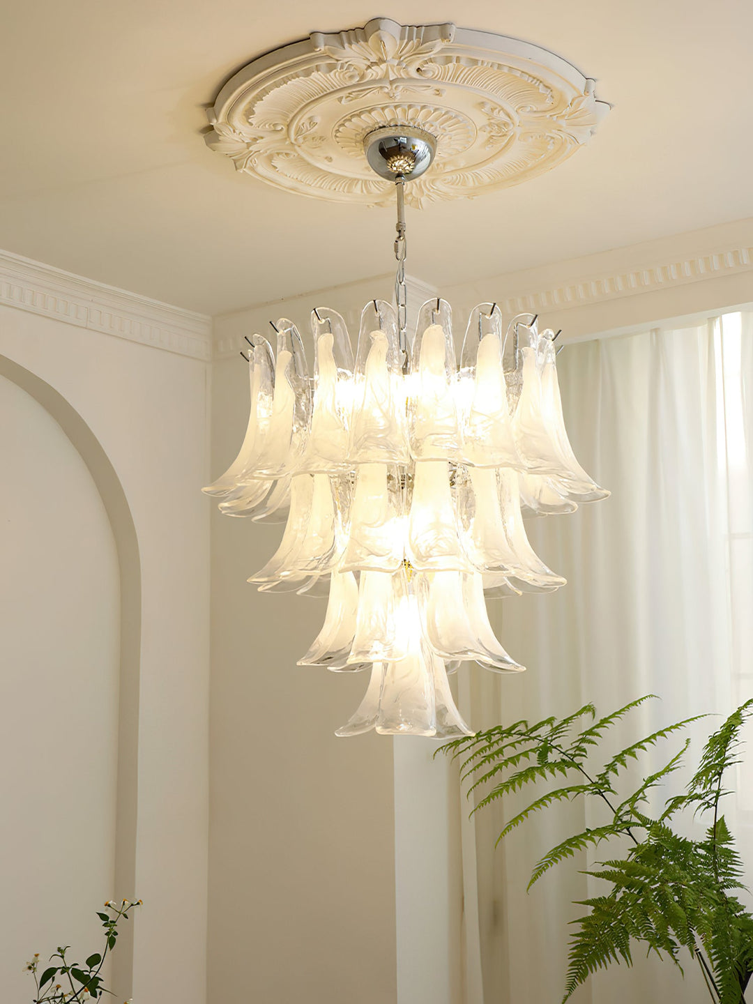 Murano Glass Petals Chandelier - Vakkerlight