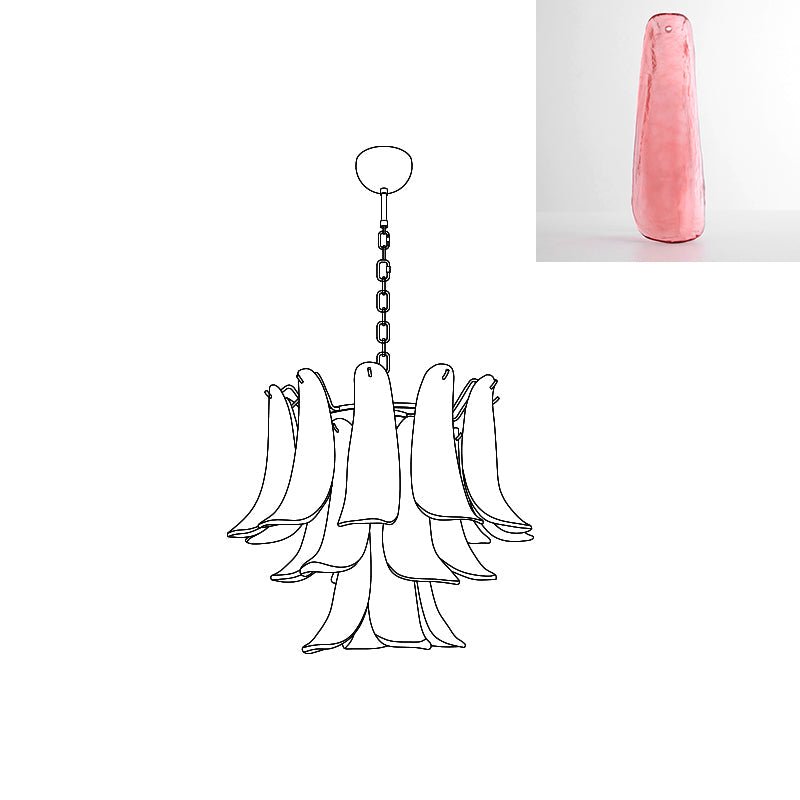 Murano Glass Petals Chandelier - Vakkerlight