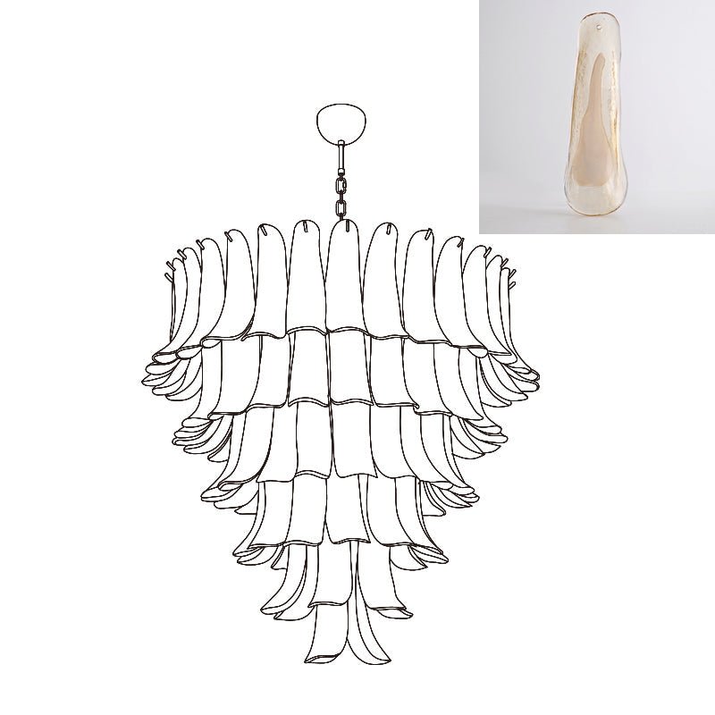 Murano Glass Petals Chandelier - Vakkerlight