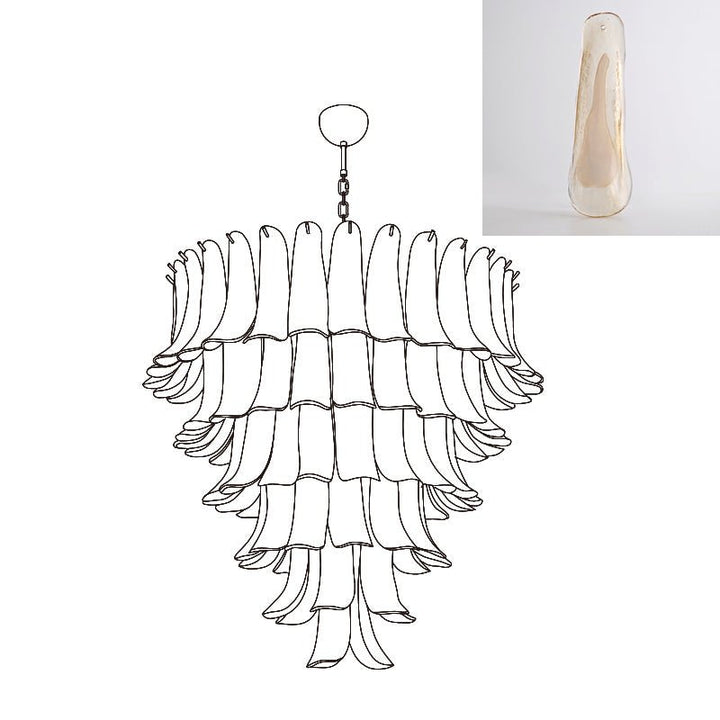 Murano Glass Petals Chandelier - Vakkerlight